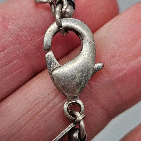 Chicos Short Cord Choker Necklace Round Enamel Pendant Red & Cheetah Print - Picture 12 of 12